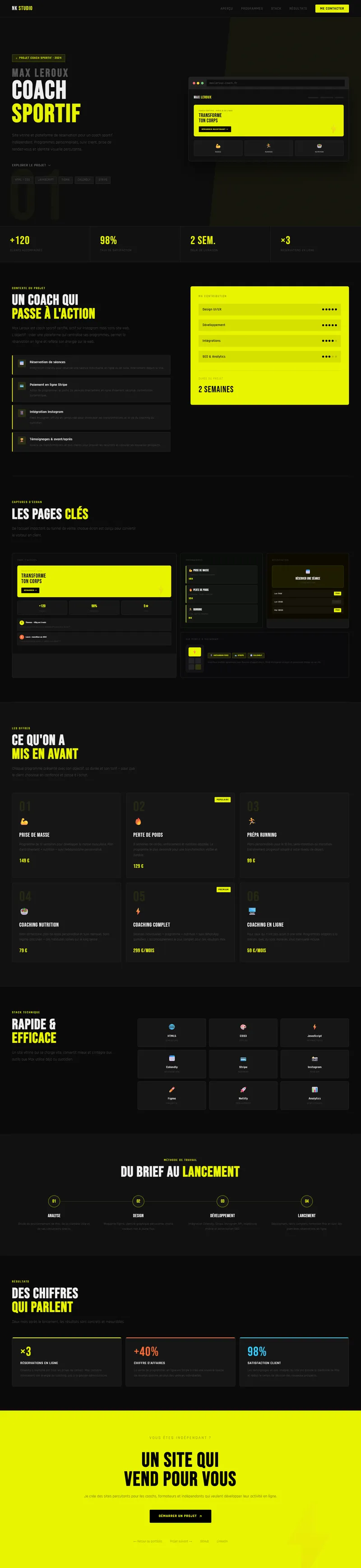 Max Leroux Coach Sportif — Site vitrine fitness