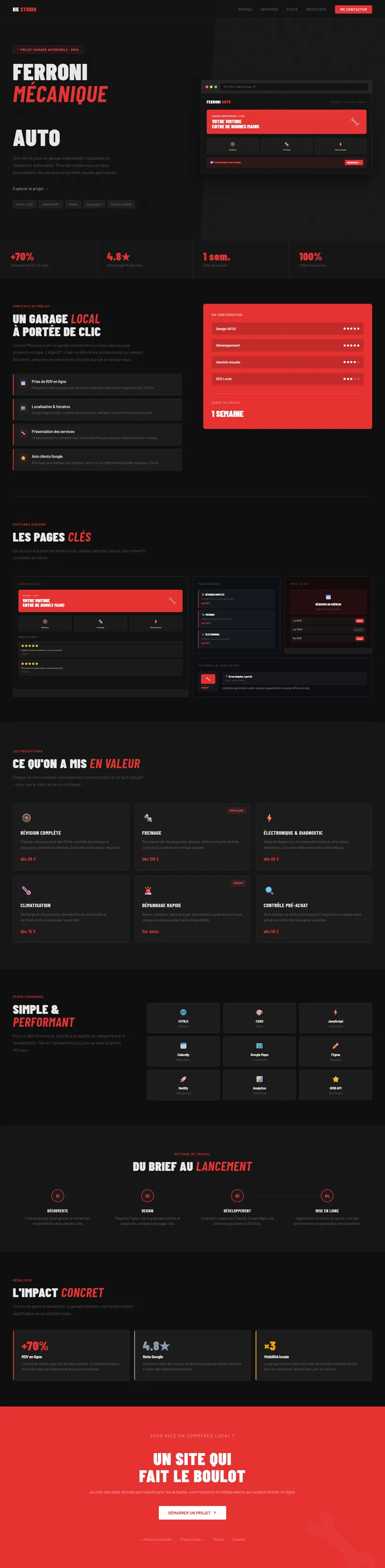 Ferroni Mécanique — Site vitrine garage automobile